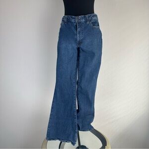 RSQ Low Rise Flare Jeans Womens Size 32 Blue Denim Stretch